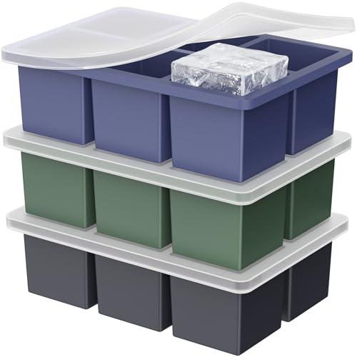 Classic Large Ice Cube Tray for Whiskey: 2" Big Silicone Ice Set